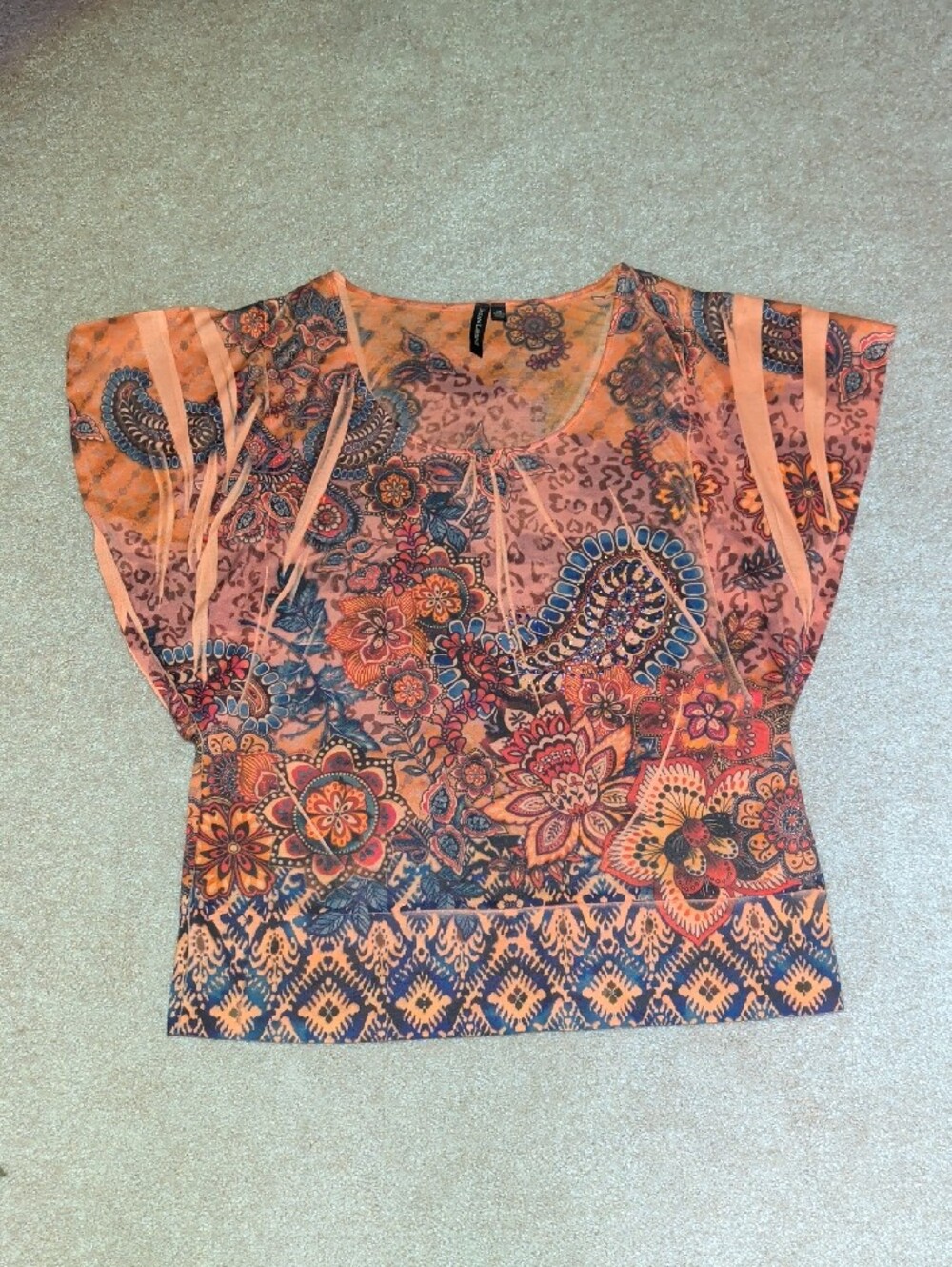 Women’s Printed Bat Wing Top